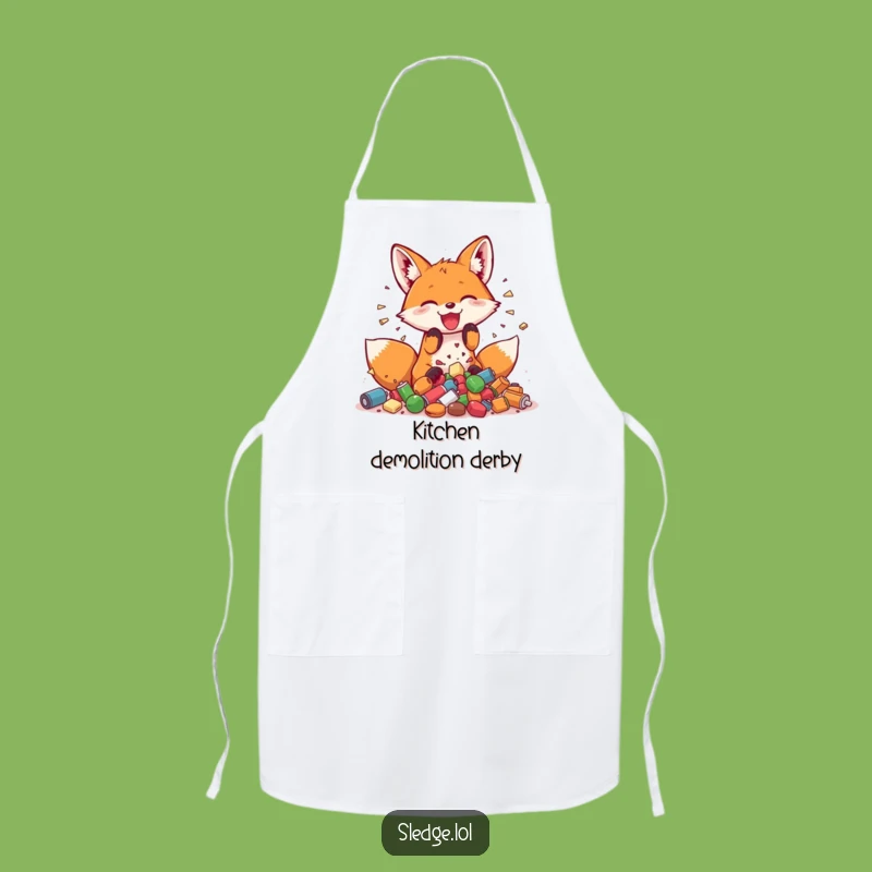 Funny Fox Apron: Cook with Joyful Mayhem - A Playful Chef's Funny Gift