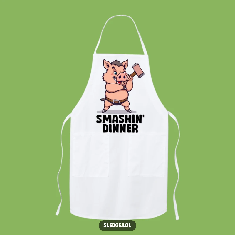 Funny Boar Sledgehammer Apron: Tackle Kitchen Tasks with Hilarious Power