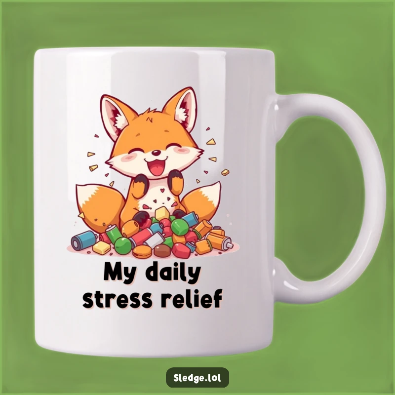 Funny Fox Mug: Playful Destruction, Joyful Chaos - The Perfect Funny Gift for Mischief Makers