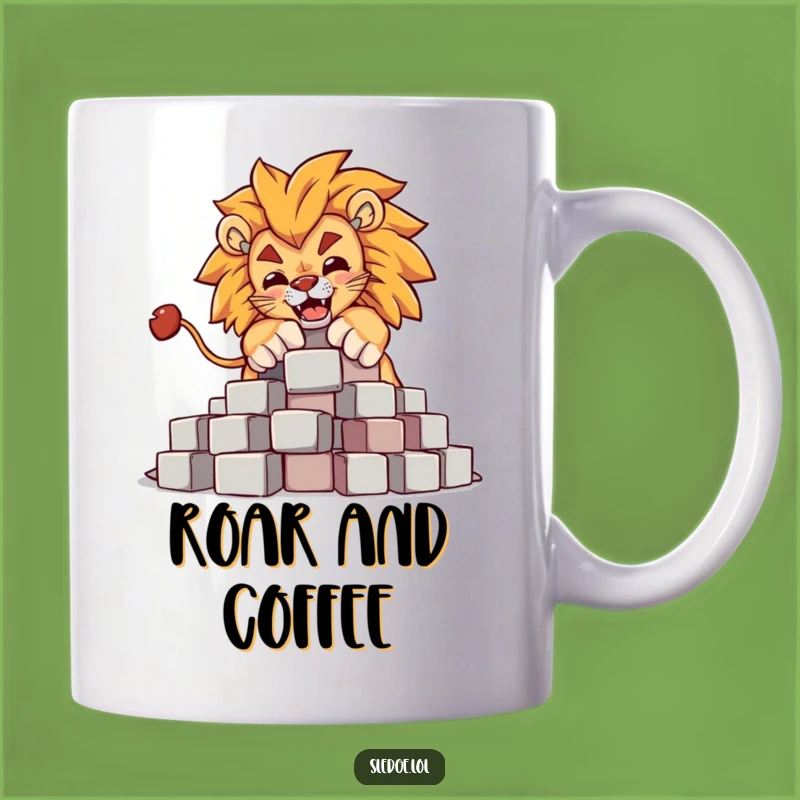 Funny Lion Blocks Mug: Unleash Your Inner Power with this Hilarious Gift