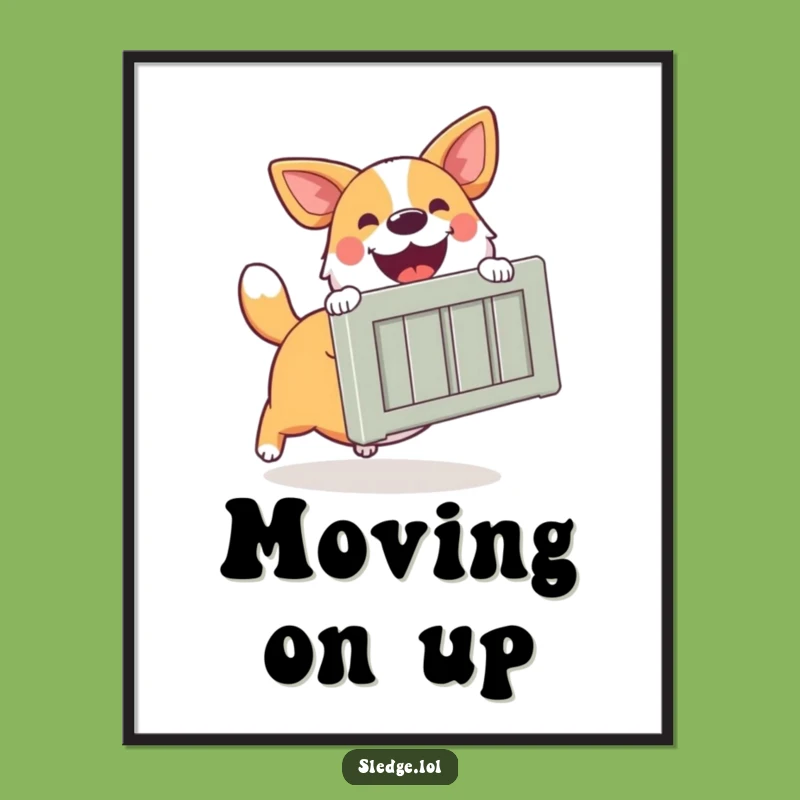 Funny Dog Poster: Helping Hand Art - A Hilarious Canine Funny Gift for Walls