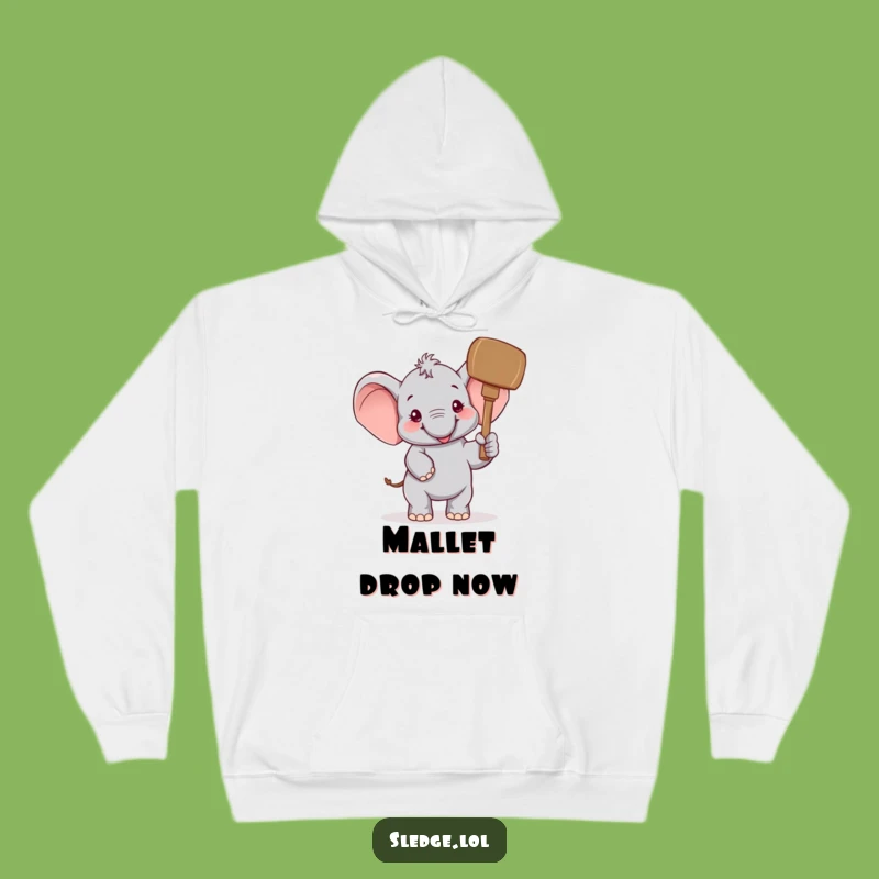 Funny Elephant Mallet Hoodie: Cozy Up with Cheerful Vibes and Hilarious Comfort