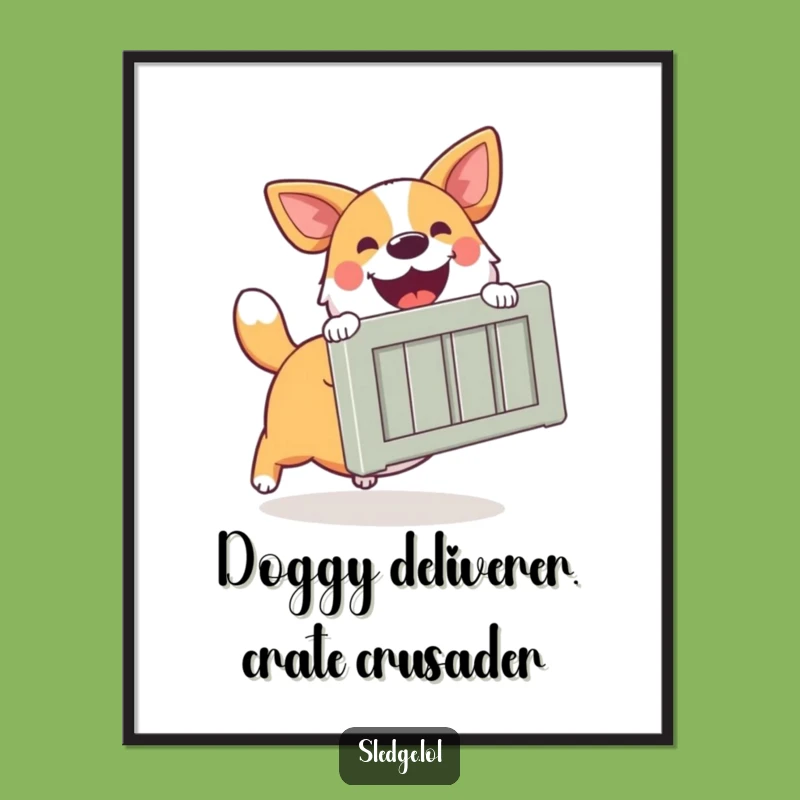 Funny Free Printable Dog Wall Art - Energetic Mover Downloadable Decor