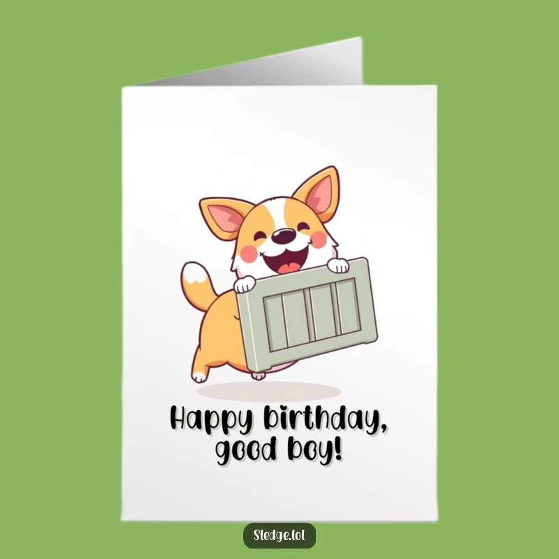 Free Printable Funny Dog Birthday Card - Big Moves Ahead Downloadable Gift