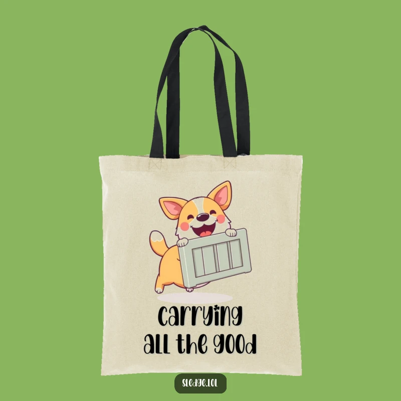 Funny Dog Tote Bag: Carry Your Goods with Canine Enthusiasm - A Practical Funny Gift