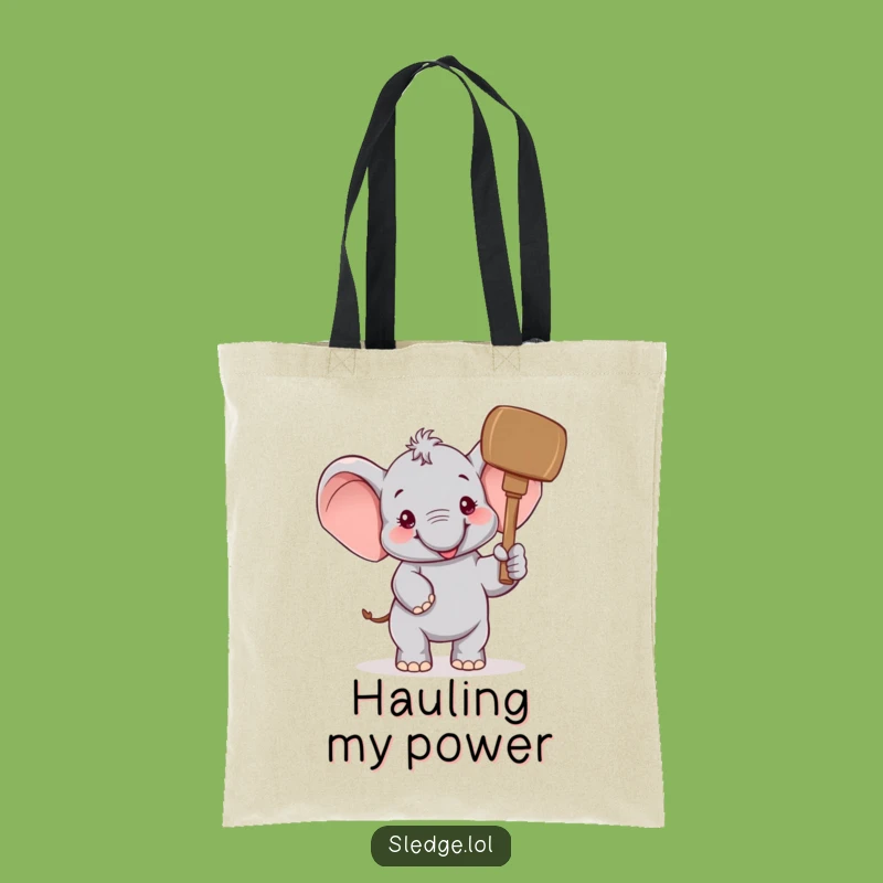 Funny Elephant Mallet Tote Bag: Carry Your Joy with this Hilarious Accessory